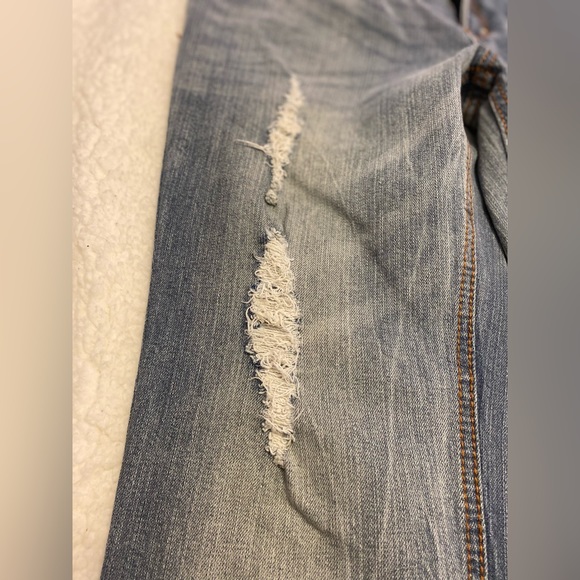 Royal Blue-bootcut torn jeans..size 9x39 - Picture 8 of 12